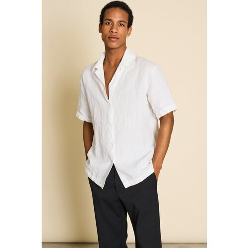 JAN 'N JUNE mannen vegan Overhemd Gent Wit Tweedehands