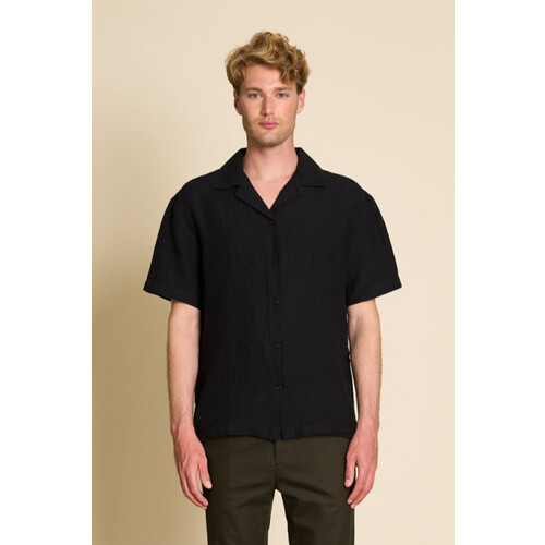 JAN 'N JUNE mannen vegan Overhemd Gent Zwart Tweedehands