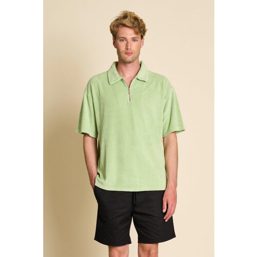 JAN 'N JUNE mannen vegan T-Shirt Flor Matcha Groen Tweedehands