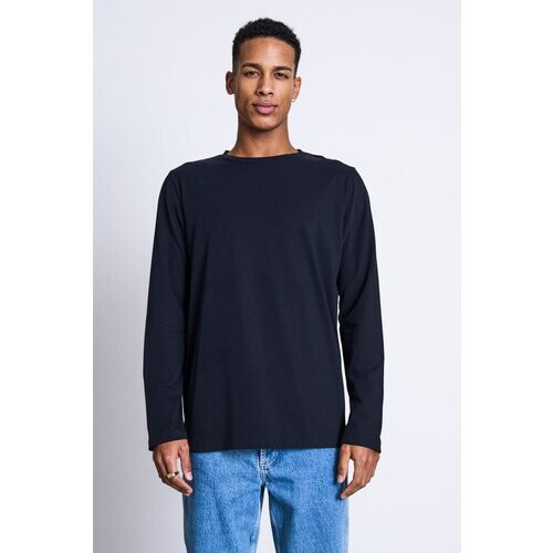 JAN 'N JUNE mannen vegan T-Shirt Longsleeve Jongen Zacht Zwart Tweedehands