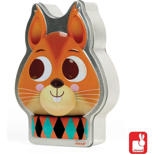 Janod Zoonimooz - Denkspel - Memory met 16 bekertjes en 16 kaartjes (incompleet) Tweedehands