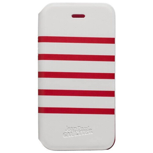 Jean Paul Gaultier iPhone 5C - Folio Case - Sailor Stripes design - Wit/Rood