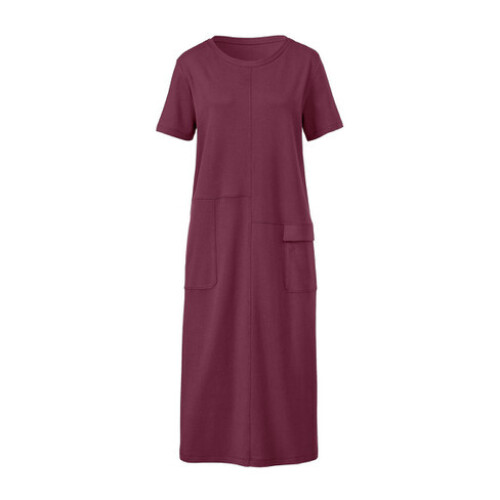 Jersey jurk met korte mouwen in H-lijn van bio-katoen Tweedehands