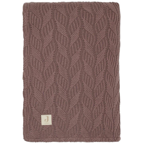Jollein Baby Deken Wieg - 75x100cm - Gebreid met fleece teddyvoering - Chestnut/Coral Fleece Tweedehands
