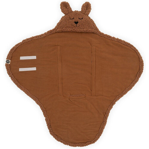 Jollein Wikkeldeken Bunny - Omslagdoek - 100x105cm - Caramel Tweedehands