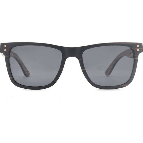 Joplins Sunglasses mannen vegan Houten Fineer Zonnebril Benja Ebony Tweedehands