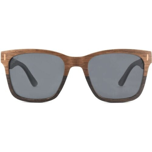 Joplins Sunglasses mannen vegan Houten Zonnebril Laos Bruin Eiken En Zwart Eiken Tweedehands