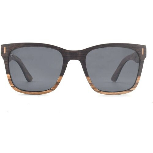 Joplins Sunglasses mannen vegan Houten Zonnebril Laos Zwart Eiken & Zebra Tweedehands