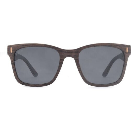 Joplins Sunglasses mannen vegan Houten Zonnebril Laos Zwart Eiken Tweedehands