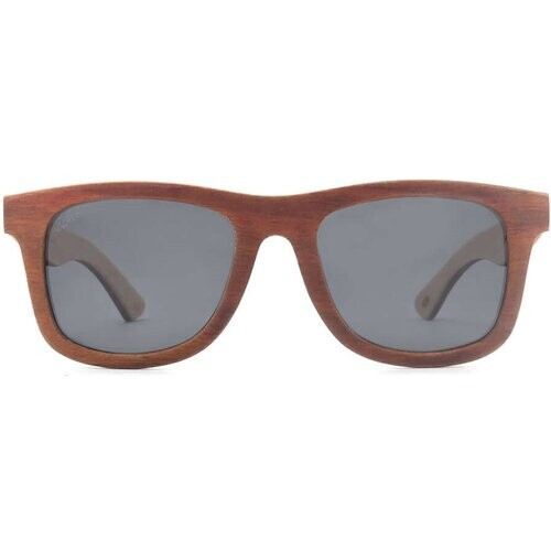 Joplins Sunglasses mannen vegan Houten Zonnebril Marley Unisex Bruin Tweedehands