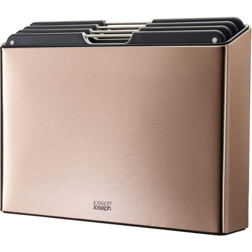 Joseph Joseph Folio 4 Snijplanken - Stalen Houder - Antislip - Roségoud Tweedehands