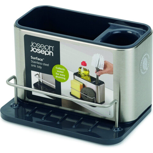 Joseph Joseph - Surface Gootsteen Organizer - RVS met antislip bodem - Donkergrijs