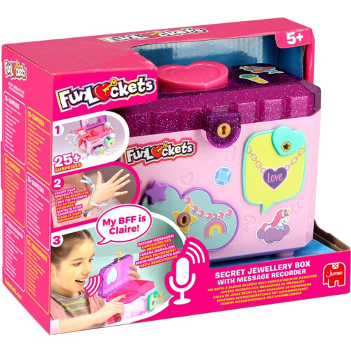Jumbo FunLockets - Geheime sieradendoos met stemrecorder - 25+ accessoires - Vanaf 5 jaar Tweedehands