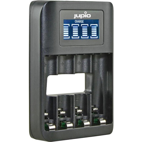 Jupio USB 4-slots Battery Fast Charger LCD Tweedehands