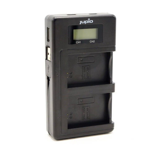 Jupio USB Duo Charger LCD - Sony NP-FW50 - Opladen 2 accu's tegelijk - Occasion