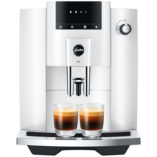 Jura E4 - Volautomatische Koffiemachine - Professionele Aroma-molen - Piano White Tweedehands