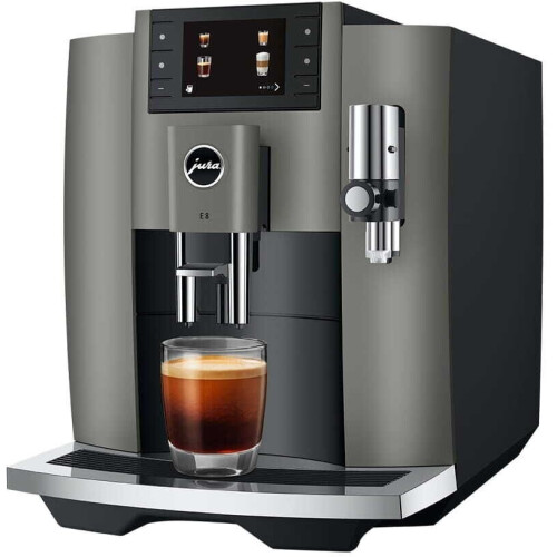 Jura E8 (EC) - Volautomatische koffiemachine - 17 koffiespecialiteiten - Dark Inox Tweedehands