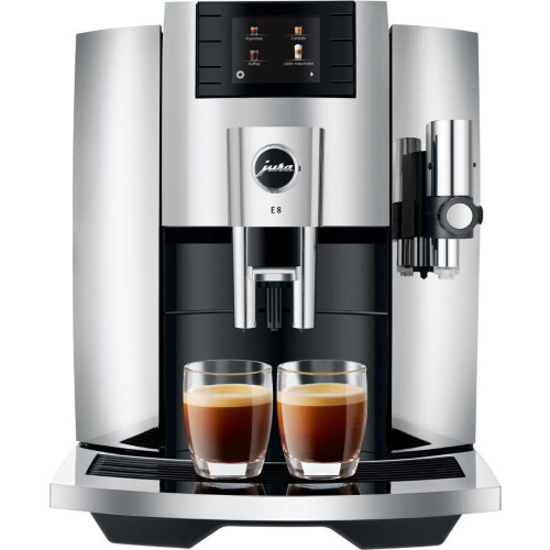 JURA E8 - Volautomatische Koffiemachine - 17 Koffiespecialiteiten - Chroom Tweedehands