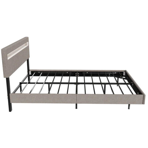 Juskys Lissabon - Zwevend bed - LED verlichting - Beige 140x200cm