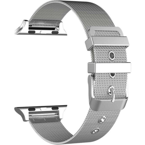 Just in Case Apple Watch (38/40/41mm) - Milanees Bandje - Gesp - Zilver