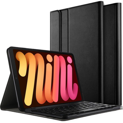 Just in Case iPad mini 6 - Slimline Keyboard Cover QWERTY - zwart