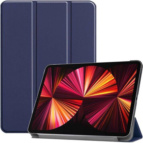 Just in Case iPad Pro 11 (2018 2020 2021) - Smart Tri-Fold Hoes - Auto-wake functie - Blauw