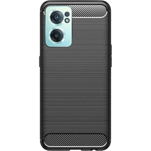 Just in Case OnePlus Nord CE 2 - Backcover - TPU met carbonprint - Zwart