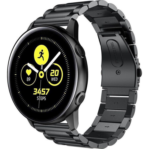 Just in Case Samsung Galaxy Watch Active 2 - Metalen armband - zwart