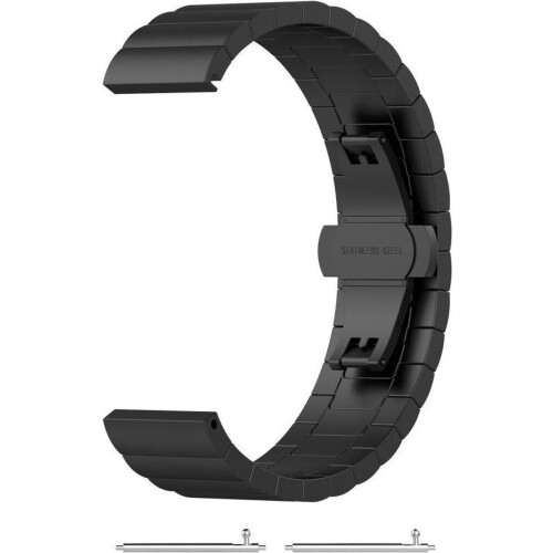 Just in Case Samsung Galaxy Watch Active 2 - Metalen Watchband - RVS schakelarmband - zwart
