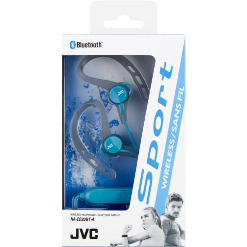 JVC HA-EC20BT - Draadloze in-ear hoofdtelefoons - Zweet en spatwaterdicht - Blauw Tweedehands
