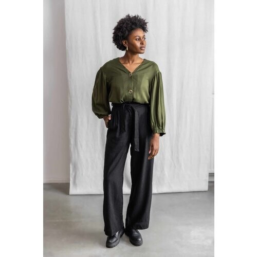 Jyoti Fair Works dames vegan Broek Hamina Zwart Tweedehands