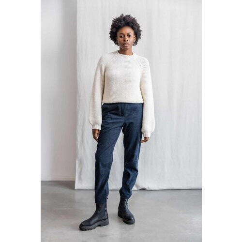 Jyoti Fair Works dames vegan Broek Suhrut Nachtblauw Navy Tweedehands