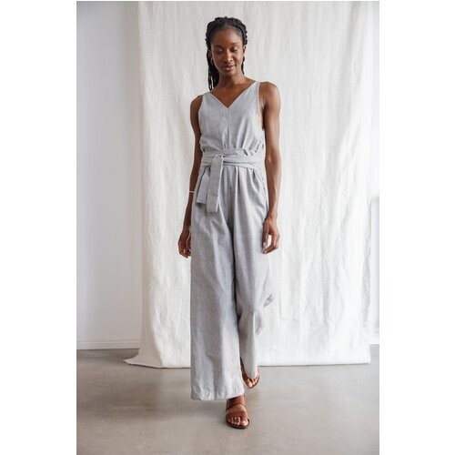 Jyoti Fair Works dames vegan Jumpsuit Parvani Lichtgrijs Tweedehands