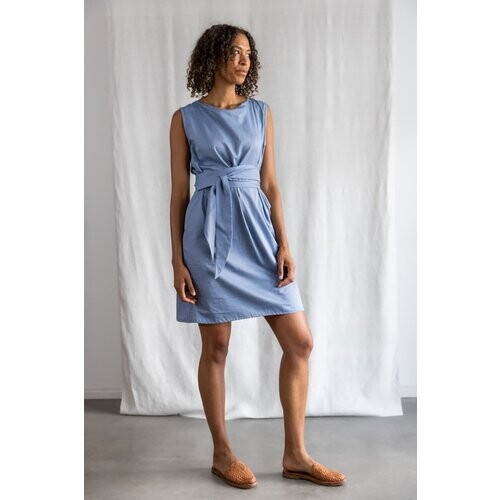 Jyoti Fair Works dames vegan Jurk Aarav Lichtblauw Tweedehands