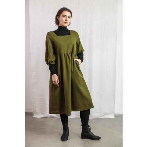 Jyoti Fair Works dames vegan Jurk Rachana Mosgroen Tweedehands