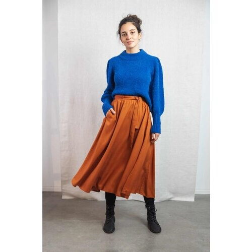 Jyoti Fair Works dames vegan Rok Sahil Roest Oranje Tweedehands