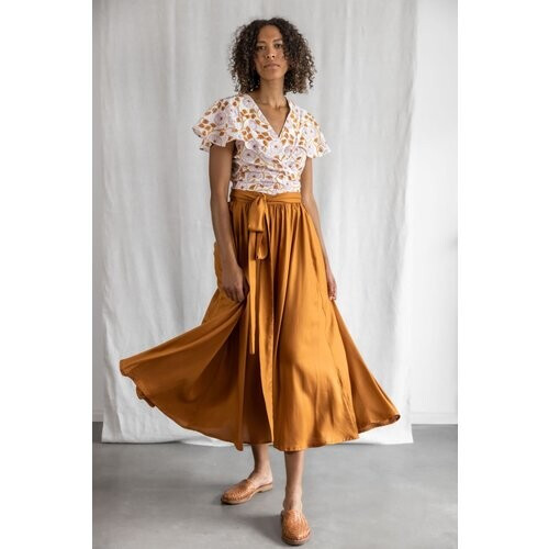 Jyoti Fair Works dames vegan Rok Sarita Koper Roest Tweedehands