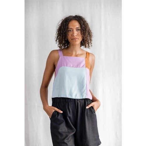 Jyoti Fair Works dames vegan Top Ruchira Colorblock Tweedehands