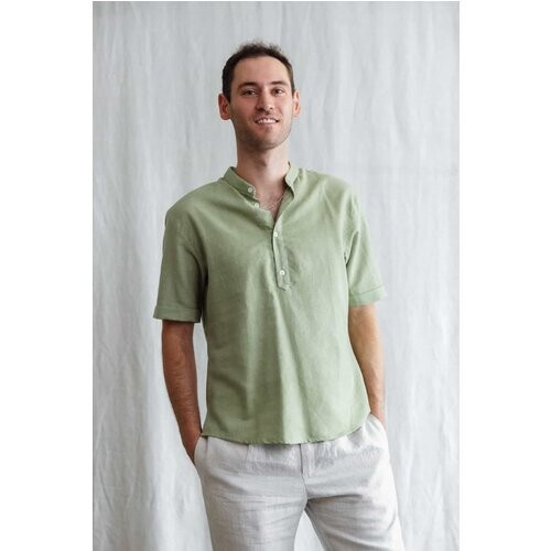 Jyoti Fair Works mannen vegan Overhemd Tani Lichtgroen Tweedehands