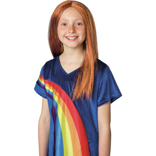 K3 verkleedaccessoire - pruik Hanne - met glitter extensions en speld