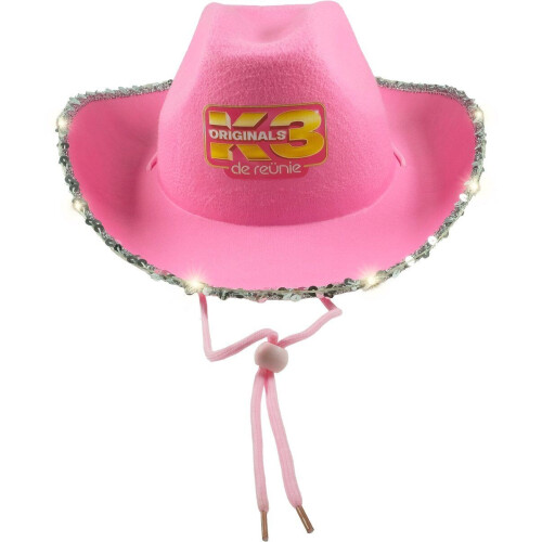 K3 Originals - Cowboyhoed - LED-lichtjes - knalroze Tweedehands