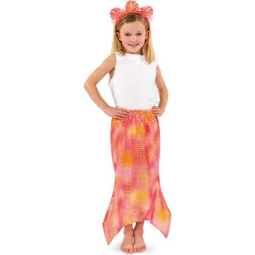 K3 - Verkleedkleding - Zeemeerminstaart en tiara - Maat 116 / 3-6 jaar - Oranje/Roze Tweedehands