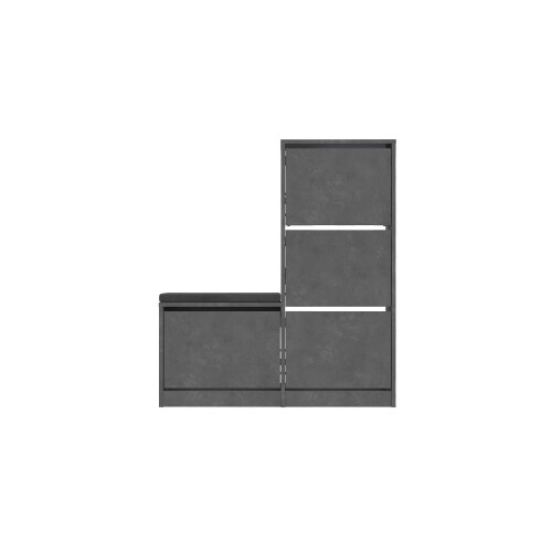 Kalune Design Dude - Schoenenkast - 105x26x118,5 cm - Grijs