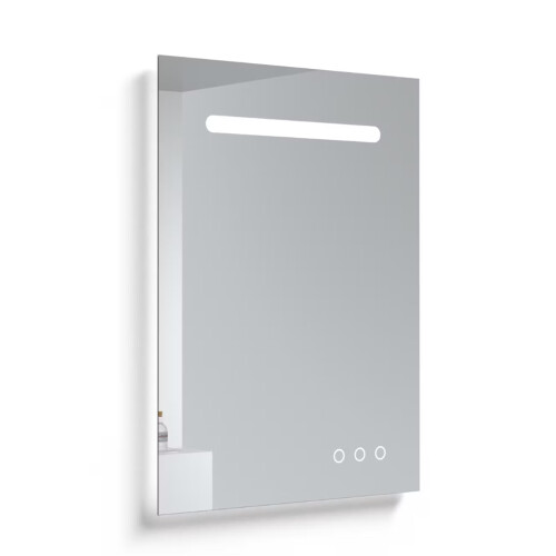 Kame Match Slimme Badkamerspiegel - 60 cm - Mat Grijs - Met LED Verlichting, Bluetooth Speakers &