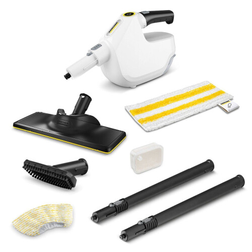Kärcher SC 1 Multi & Up - Handstoomreiniger - 4-in-1 - 1300 W - Opwarmtijd 30 sec - Reservoir 200 ml - Zwart Geel Tweedehands