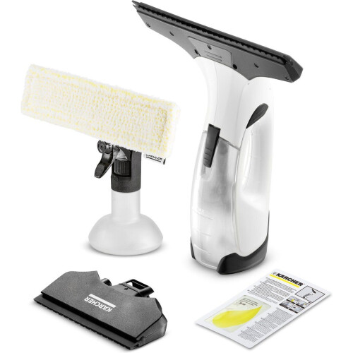 Kärcher WV 2 Plus N - Ruitenreiniger - Looptijd accu 35 min - Werkbreedte 170/280 mm - Incl. smalle zuigmond sproeiflacon microvezeldoek reinigingsmiddelconcentraat Tweedehands