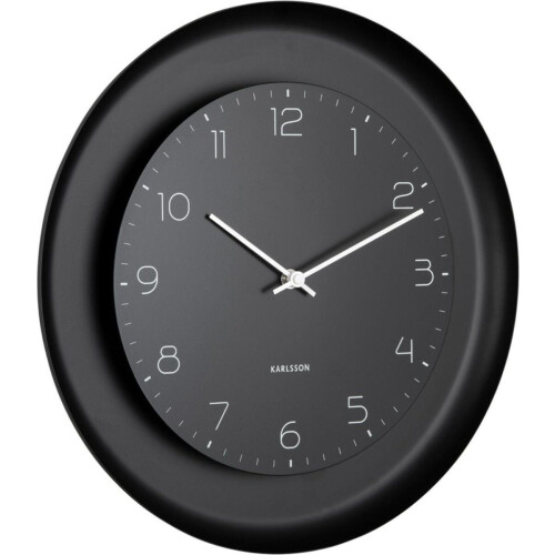 Karlsson Dual Disc - Wandklok -Ø38cm - Zwart