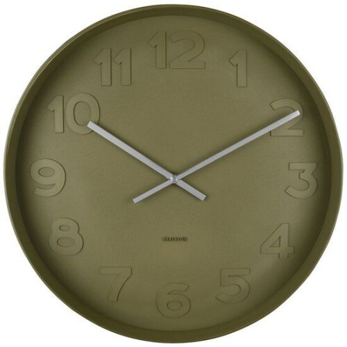 Karlsson Mr. Green - Wandklok -Ø51cm - Groen Tweedehands