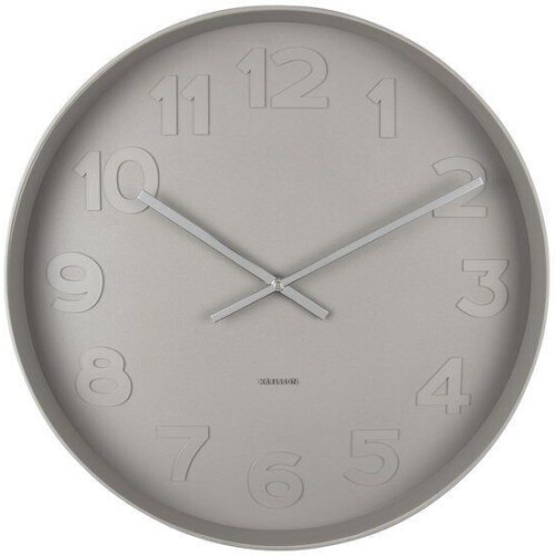 Karlsson Mr. Grey - Wandklok -Ø51cm - Grijs