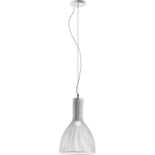 Kave Home Elch B - Plafondlamp - Metaal - Wit - 36 x 36 x 60 cm Tweedehands